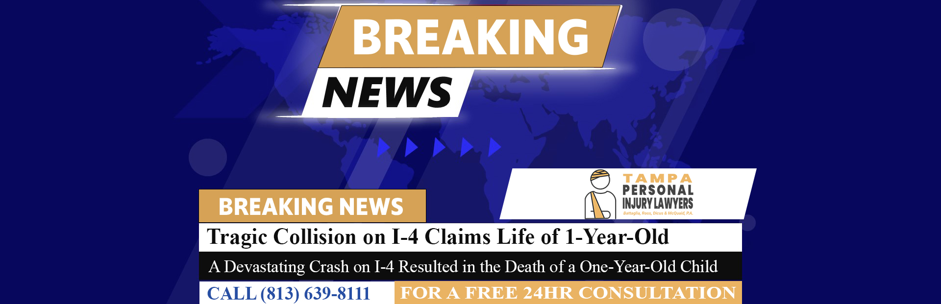 [12-01-24] Tragic Collision on I-4 in Hillsborough County Claims Life of 1-Year-Old, Injures Multiple Others