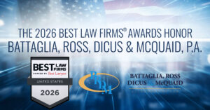 The 2026 Edition of Best Law Firms Awards Honor Battaglia, Ross, Dicus & McQuaid, P.A.